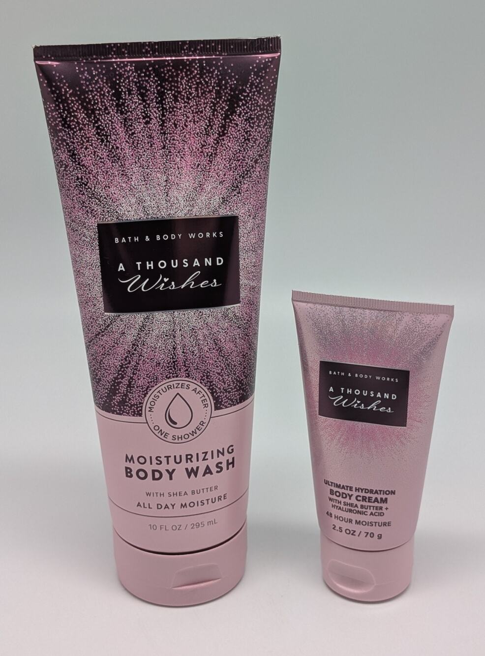 Bath & Body Works A Thousand Wishes Body Wash 10 oz & Body Cream 2.5 oz